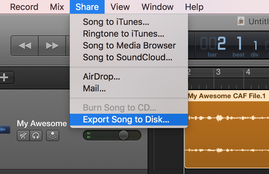 how to export garageband to mp3 on iphone